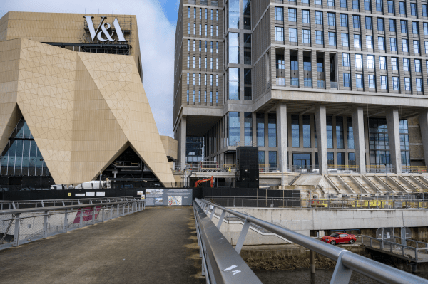 East Bank and V&A building exteriors, Tony Lall-Chopra Technical Co-ordinator Stratford D&D at LCF.