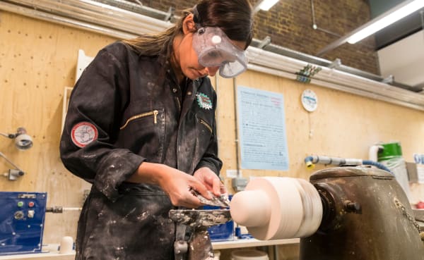 Inside a textiles studio at Central Saint Martins