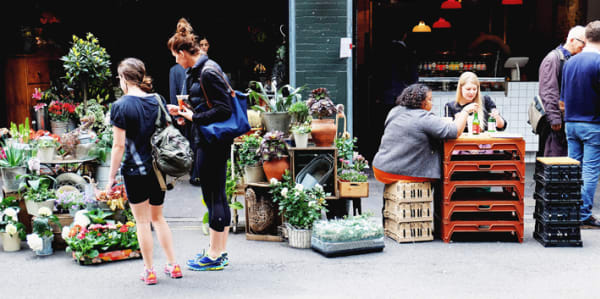People at an outdoor market