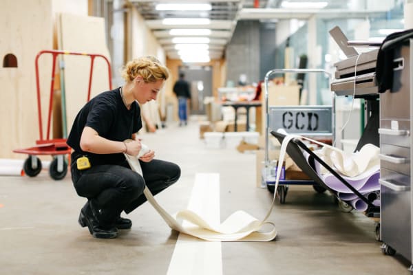 Student in workshop