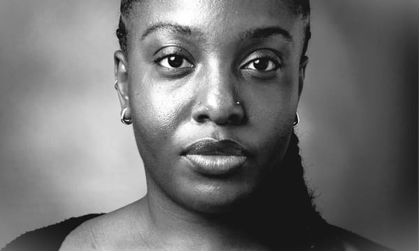 black and white portrait of Decarla