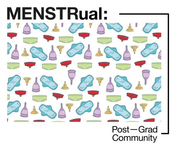 illustration with menstrual products