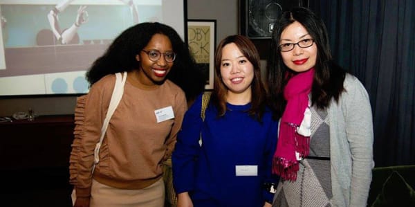 Alumni at a networking event