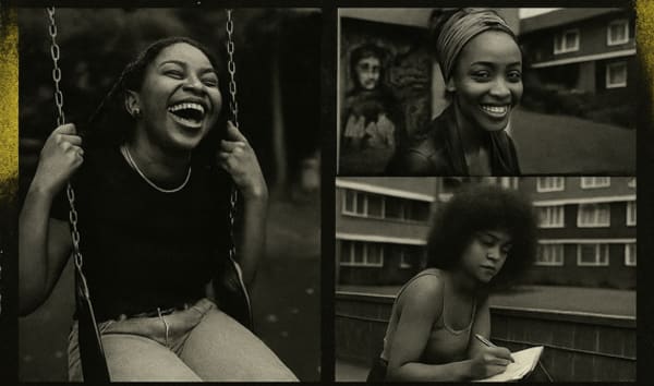 Black and white pictures of girls having fun 