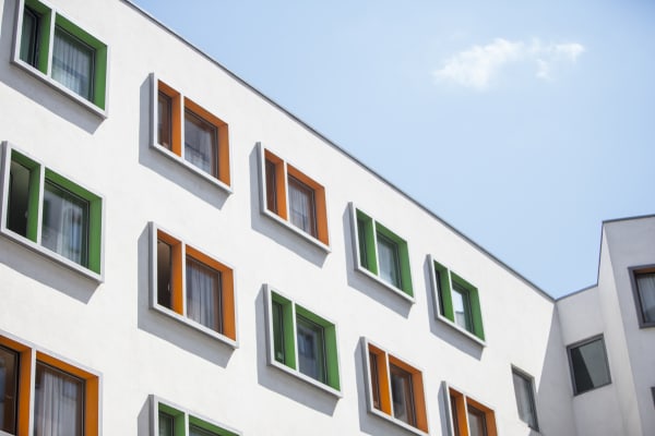 Exterior shot of Emily Bowes Court hall of residence