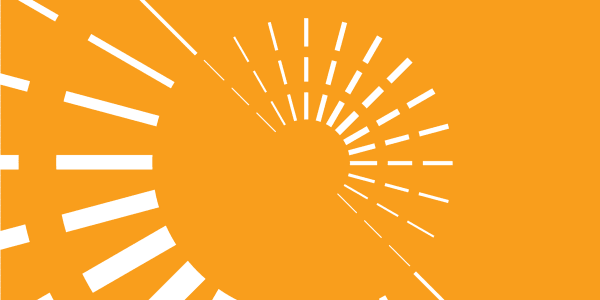 Decorative image of dashed white circles on orange background