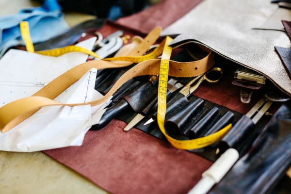 A case with sewing tools 
