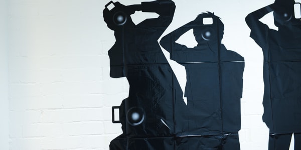 silhouettes of a group of photographers