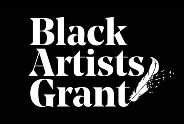 black and white writing standing for The Black Artists Grant (BAG) offered by Creative Debuts