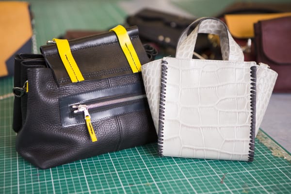Handbags made by students
