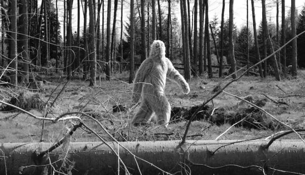 Black and white single figure image, Mark Peter Wright – I, The Thing In The Margins, 2015, C-type Deluxe Print, Image courtesy of the artist
