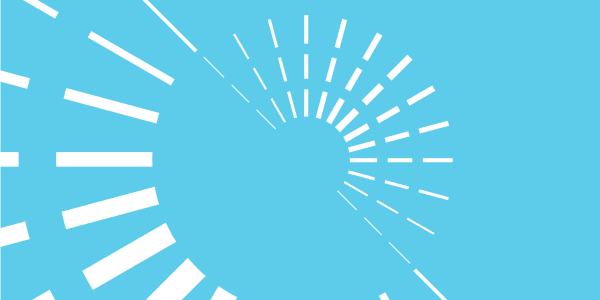 Decorative image of dashed white circles on blue background