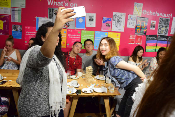 Group of students taking a picture of themselves