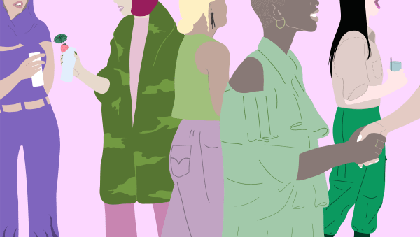 Illustration of women networking