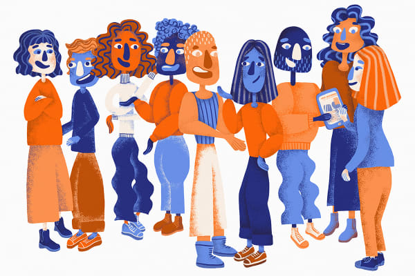 Illustration of a group of people