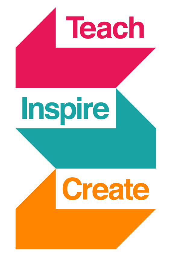 Teach Inspire Create colourful logo