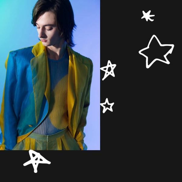 stars on a holographic background