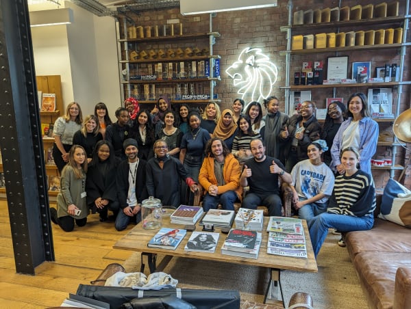 Group photo of students and business partners for Creative Shift 2024