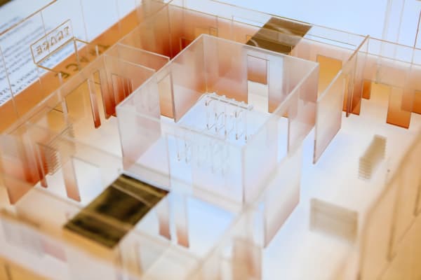 Plastic model with colours 