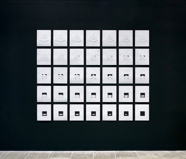 Installation of printed papers chronological arranged