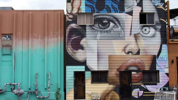 Graffiti art on building