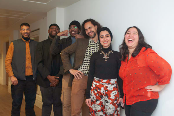 Walid, Jordan, Mike, Jonathan, Samar and Annette smiling at the camera
