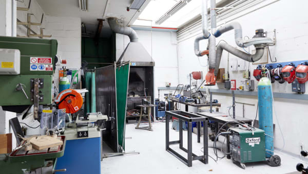 A photograph of the 3D workshop located at Camberwell College of Ars