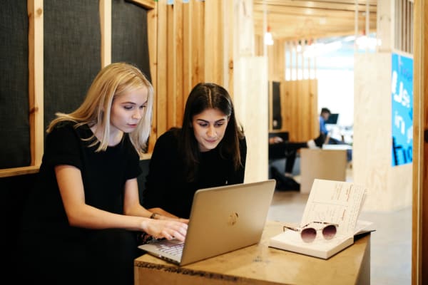 Laura Karklina and Lisa Kildjaskina working