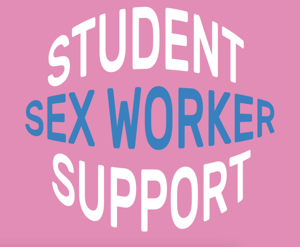 A pink background with the words 