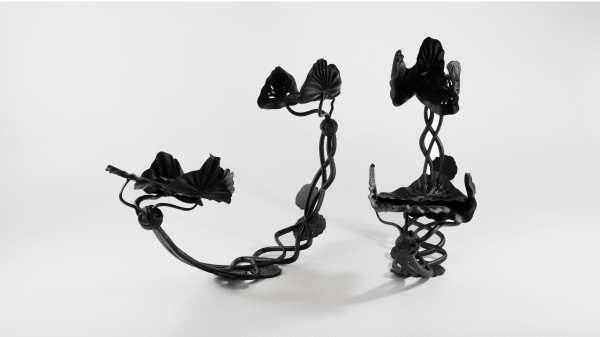 Delicate black, floral show design themed at fairies and witches.