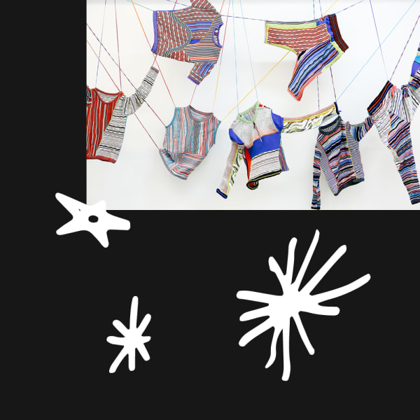 Knitwear hanging by a thread