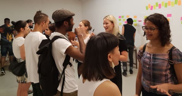 Students meeting at a networking event