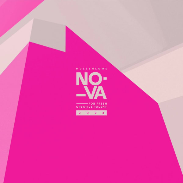 MullenLowe NOVA Awards 2024 square banner with a pink background