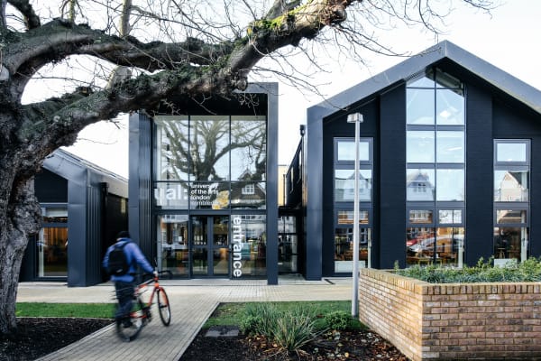 Photograph of the external entrance at Wimbledon College of Arts