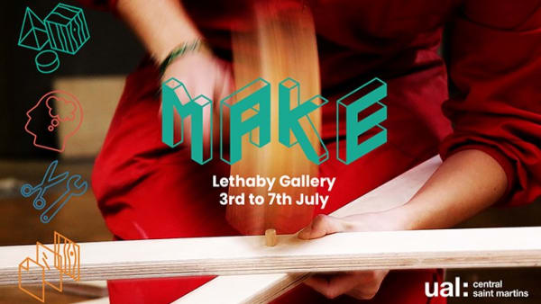 A pair of hands crafting for the MAKE exhibition in 2018