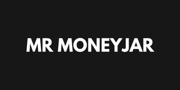 logotype sans serif bold. reads Mr Money Jar