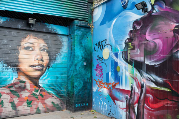 Graffiti in Brick Lane streets