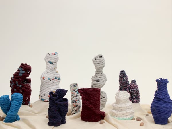 Multiple soft soft fabric sculptures