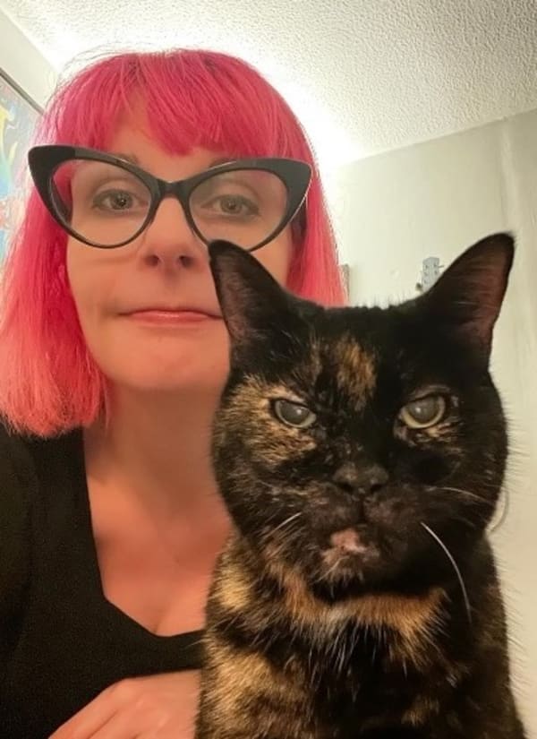 Carys Kennedy with her cat