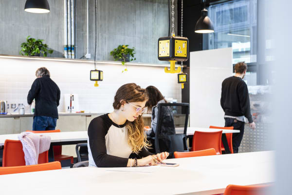 Students working in studio