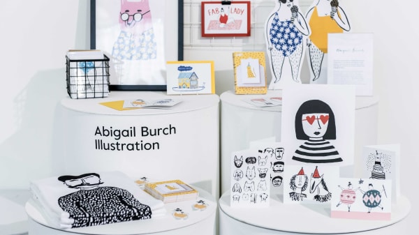 Trade show stand of illustrator Abigail Burch