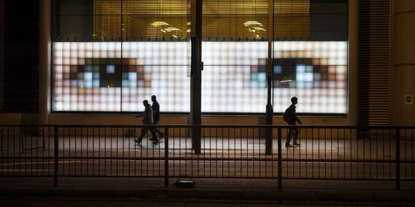 Interactive window display by Peter Hudson - Wellcome Trust commission.