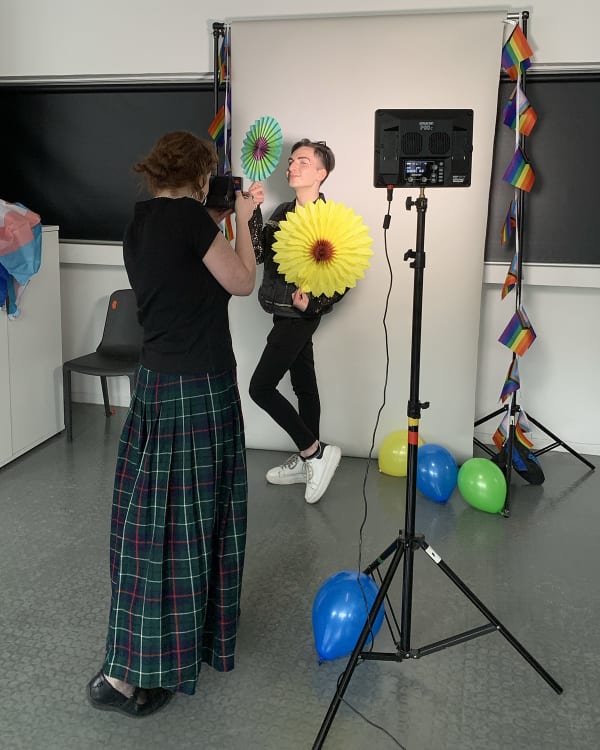 Emma Martin photographing members of our LGBTQ+ community