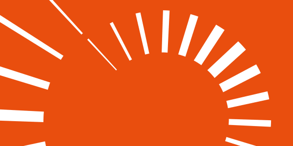 Decorative image of white dashed circles on orange background