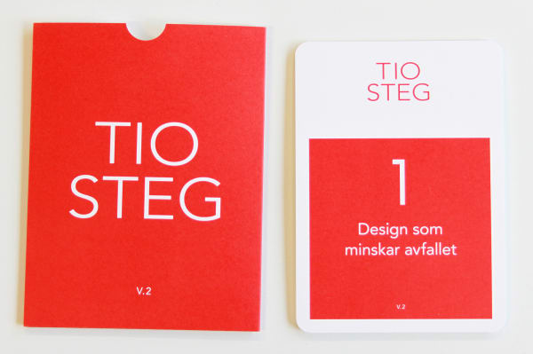 Swedish version of the design strategies card game design by the Centre for Circular Design.