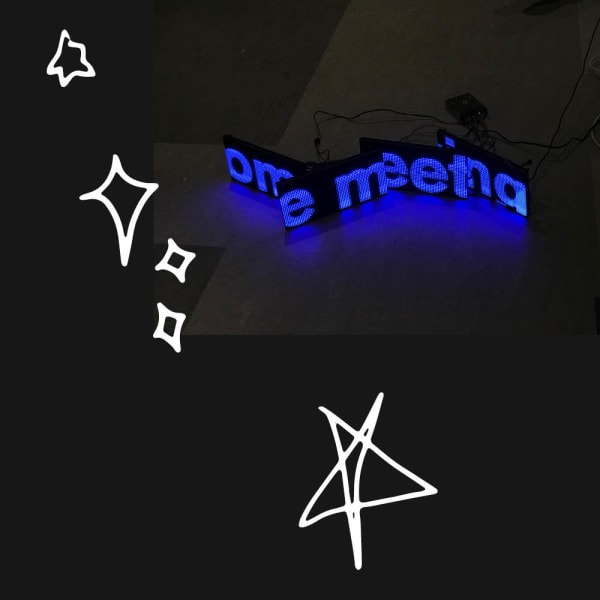 stars on a holographic background