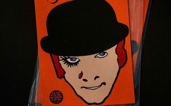 Graphic of man's face from Stanley Kubrick's film 'A Clockwork Orange'