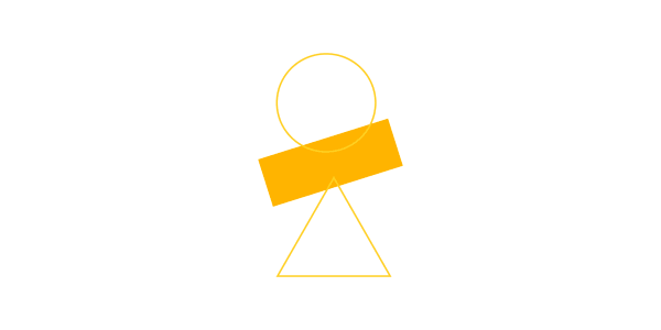 Tell Someone banner of yellow connecting shapes