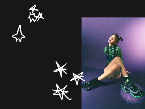 Model wearing student work