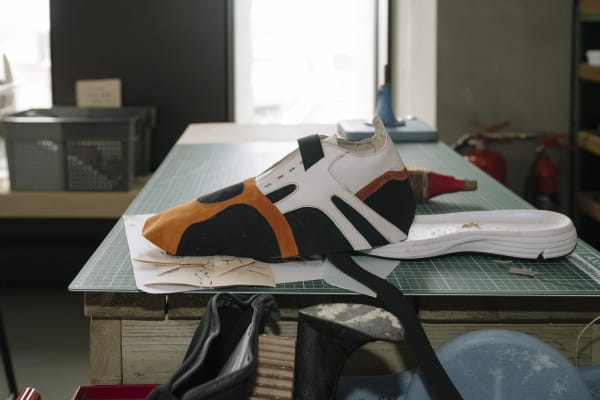 Shoe on a table
